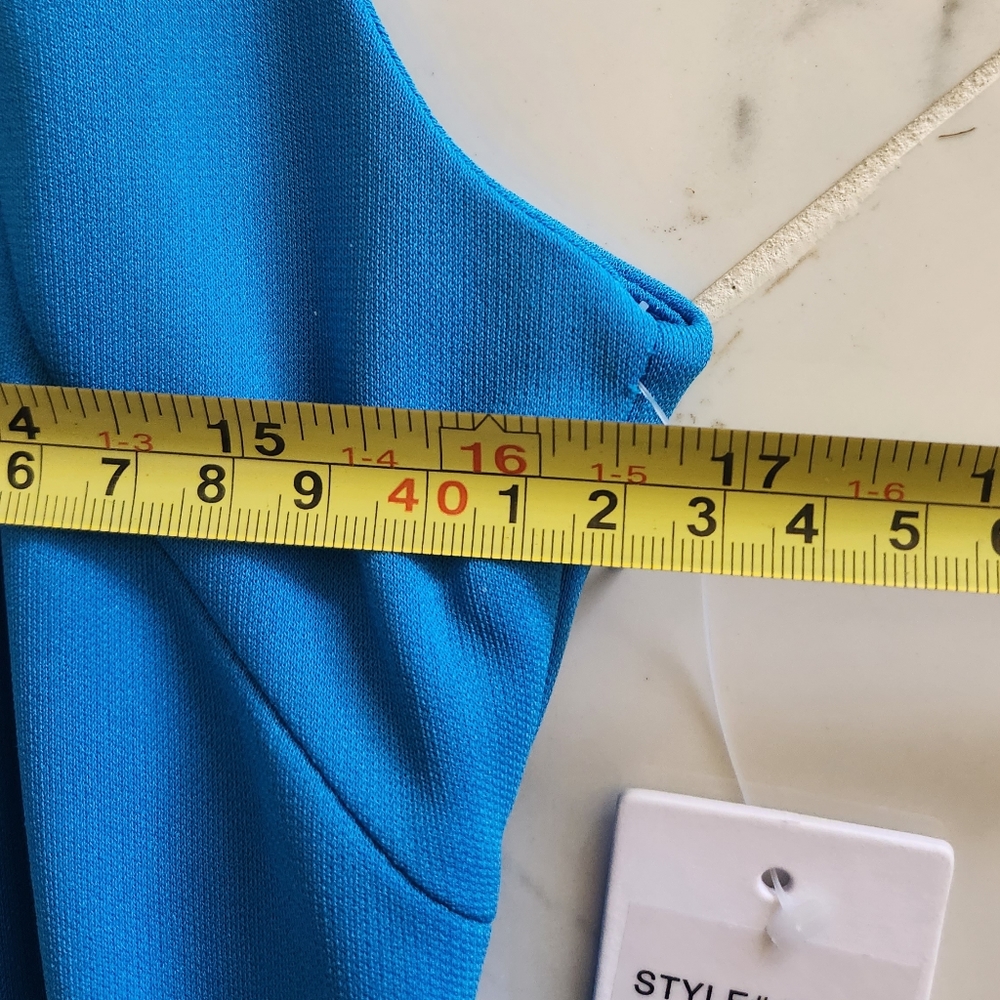 🆕️ Julia Jordan Turquoise Blue Sz 8 Assymetrical Cocktail Prom Party NWT Dress - Picture 11 of 14